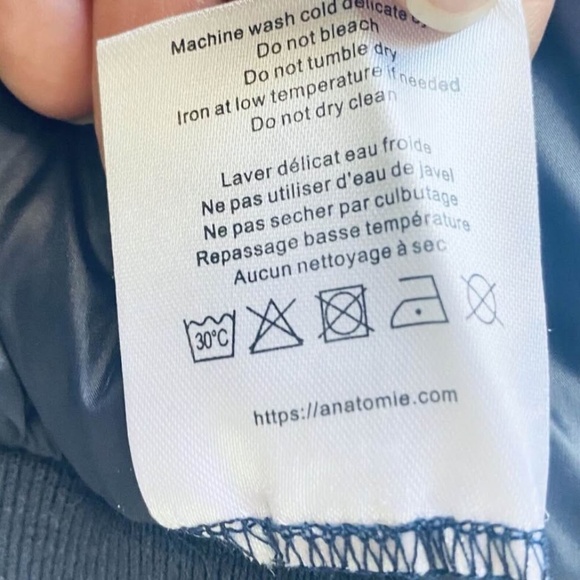 Anatomie Vest Lennon Cropped Puffer Peacock Navy Zipper Reversible Size M - Picture 3 of 10